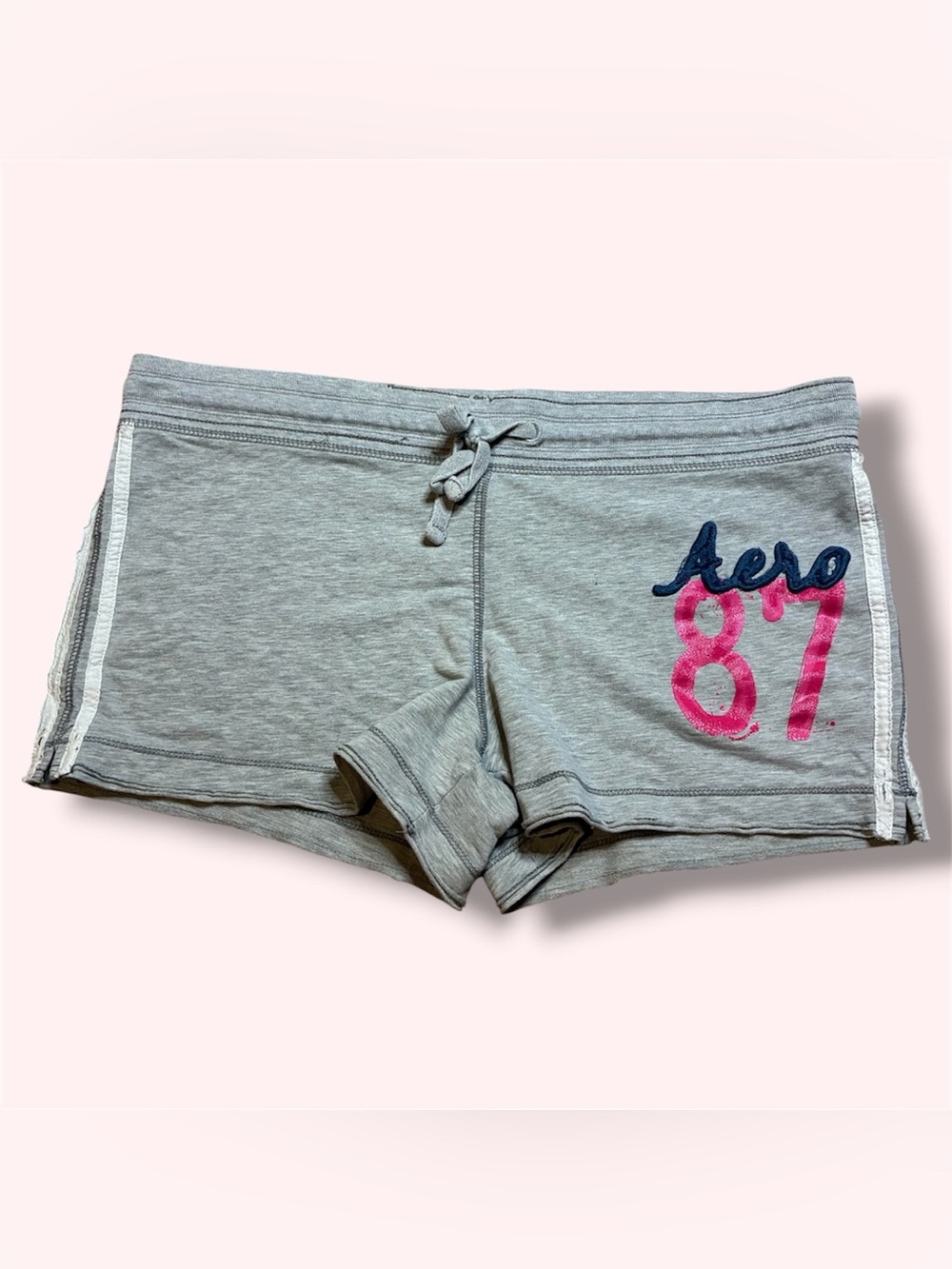 Y2K Aeropostale Grey Low Rise Cotton Lounge Shorts Size Large